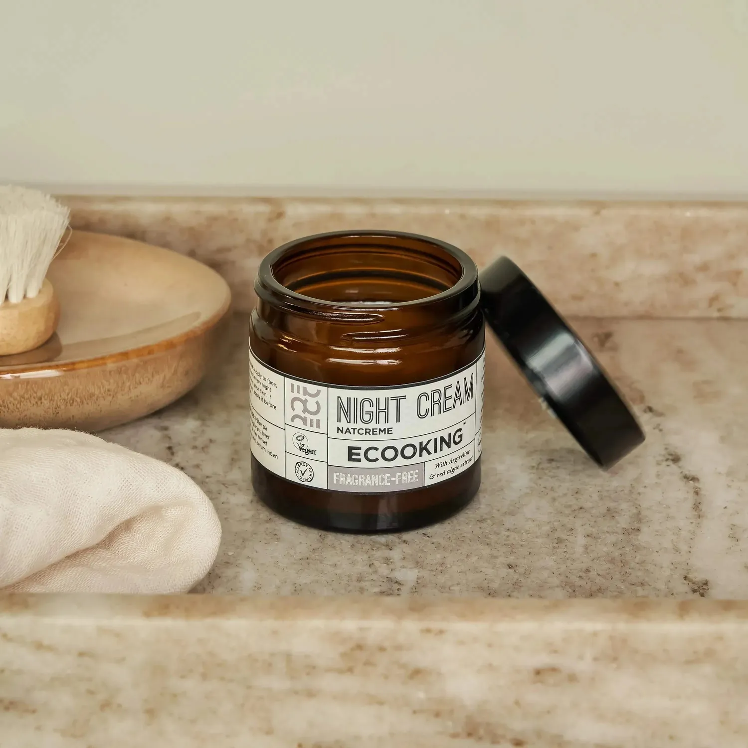 Ecooking Night Cream natcreme 50 ml parfumefri mod fine linjer