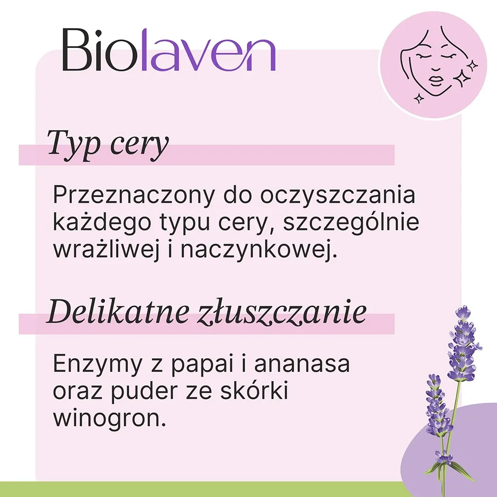 Biolaven enzympeeling ansigt 45 ml sensitiv hud