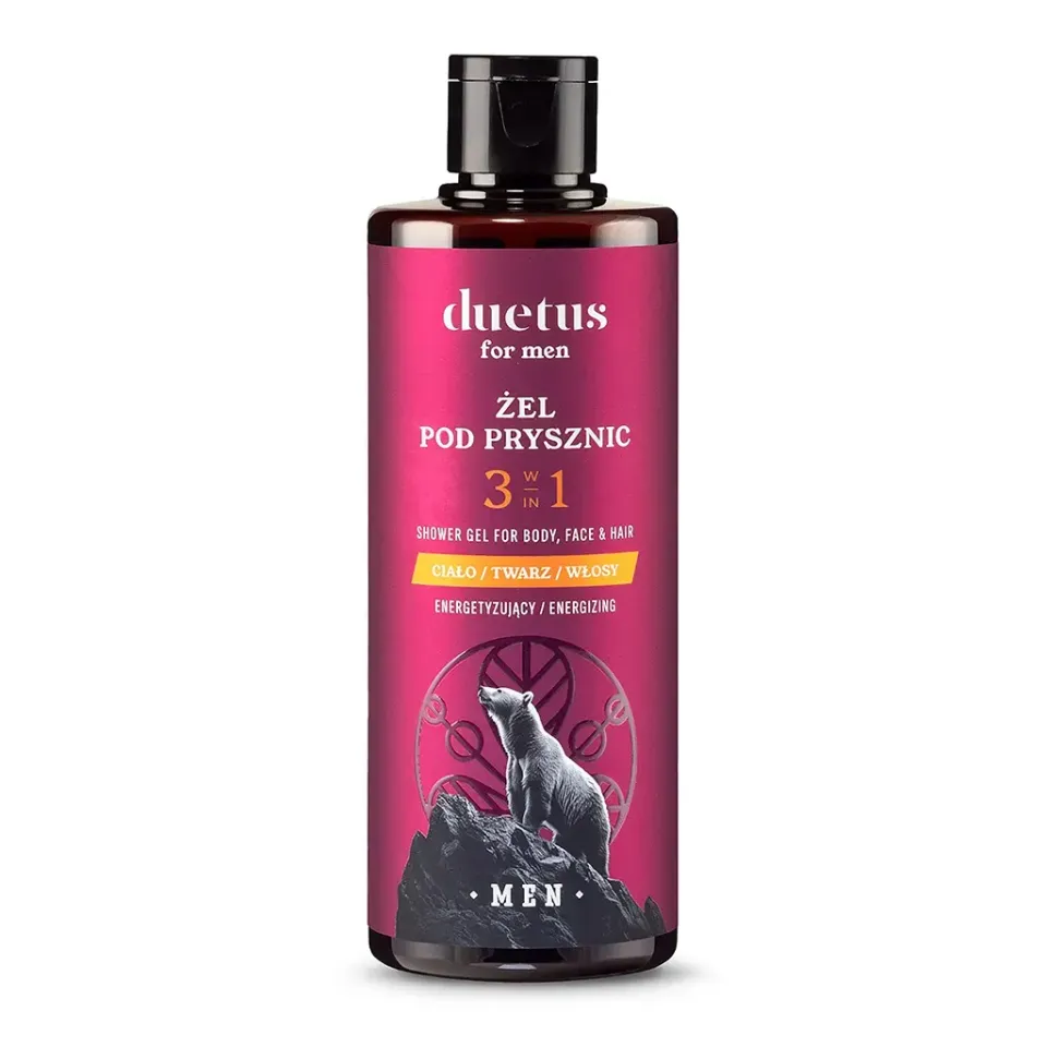 Duetus For Men showergel 3i1 energigivende