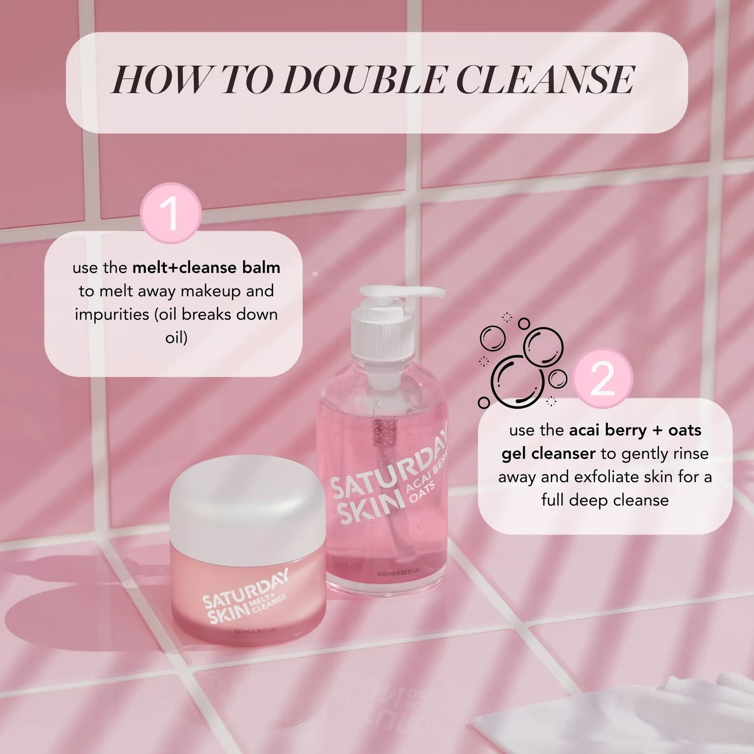 Saturday Skin Acai Oats Gel Cleanser 150 ml mild