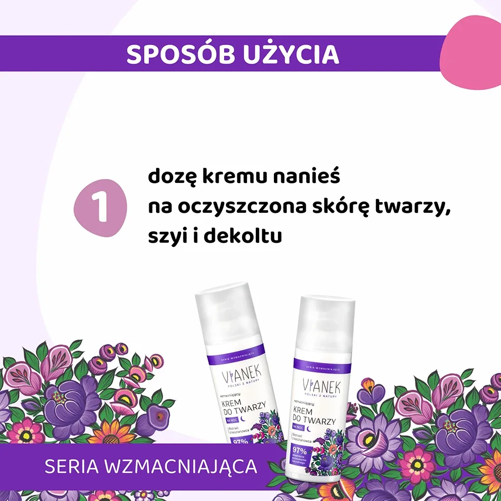 Sylveco Vianek styrkende natcreme 50 ml rødme