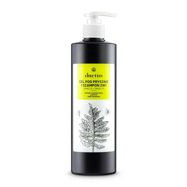 Duetus 2i1 shower gel og shampoo med malve urteduft