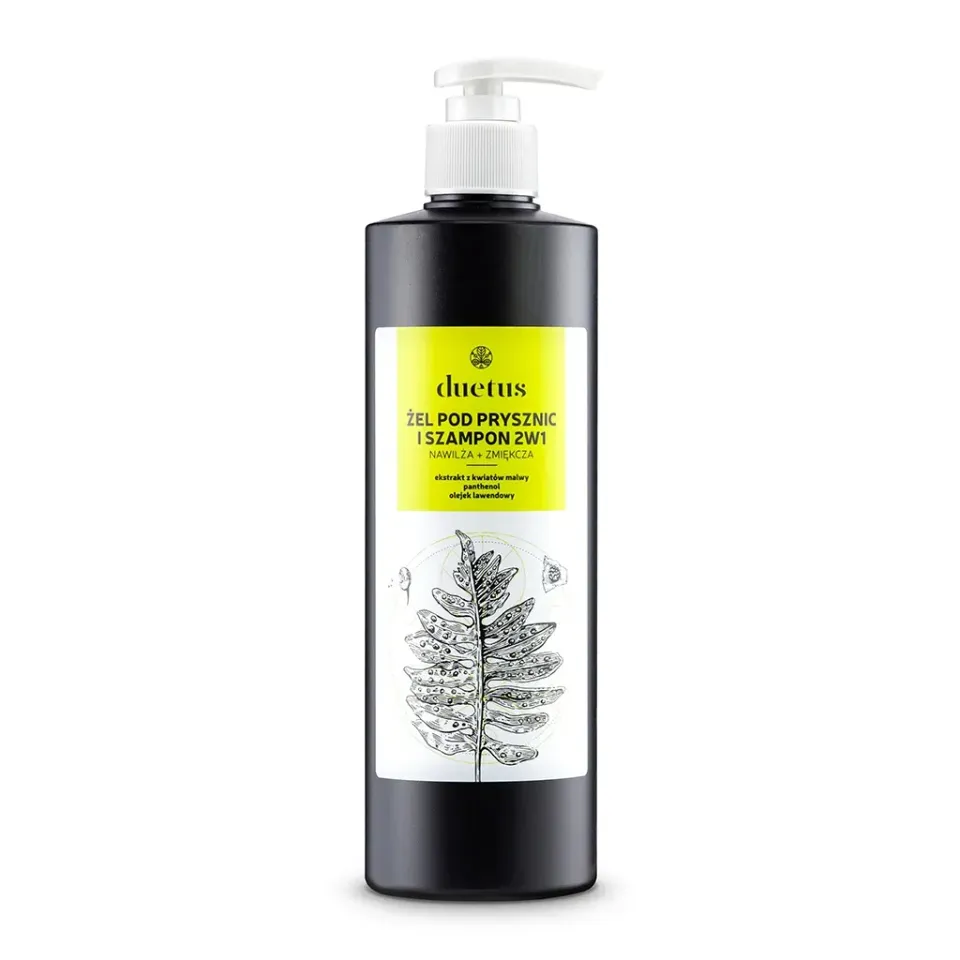 Duetus 2i1 shower gel og shampoo med malve urteduft