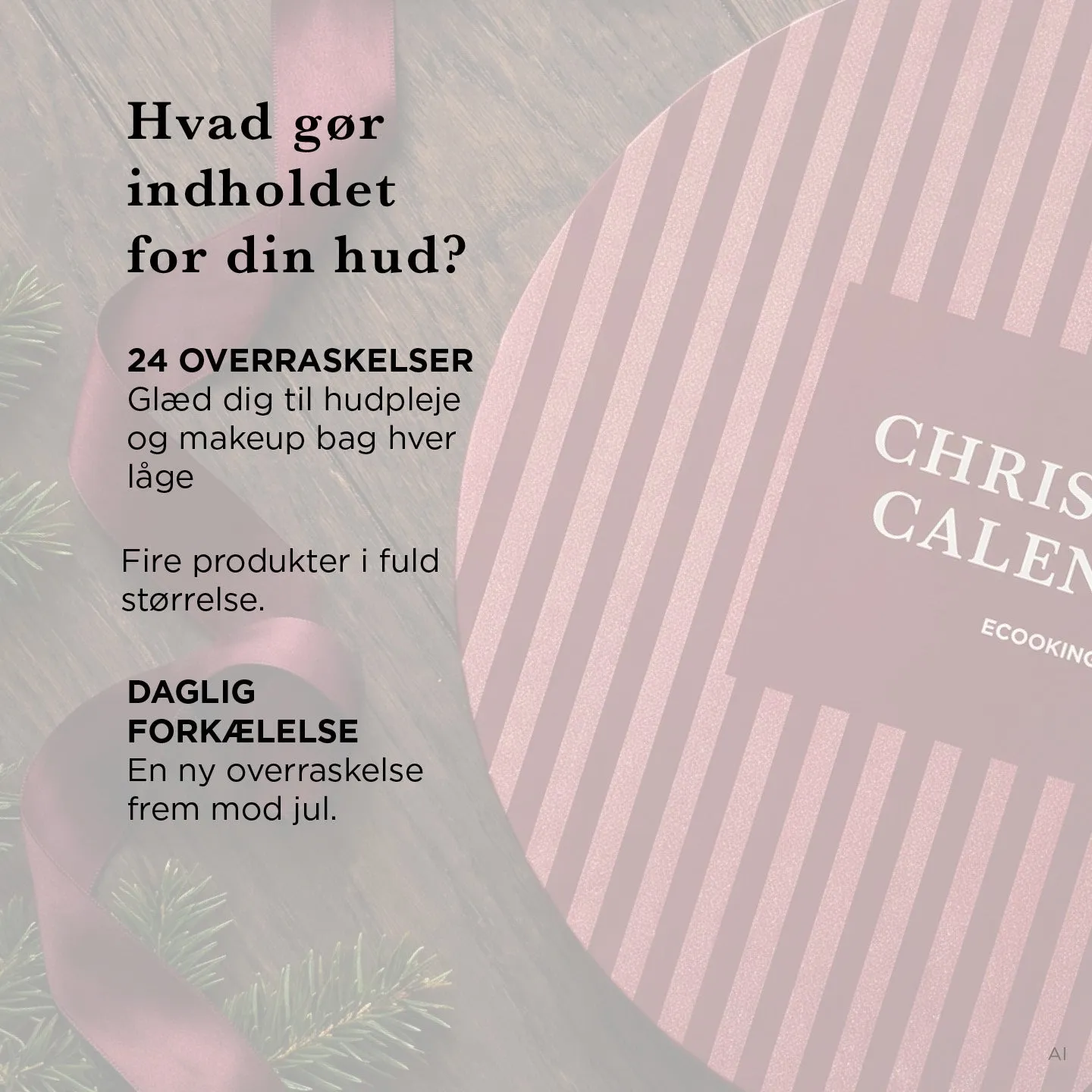 Ecooking Julekalender 2026 julekalender 24 låger hudpleje luksus