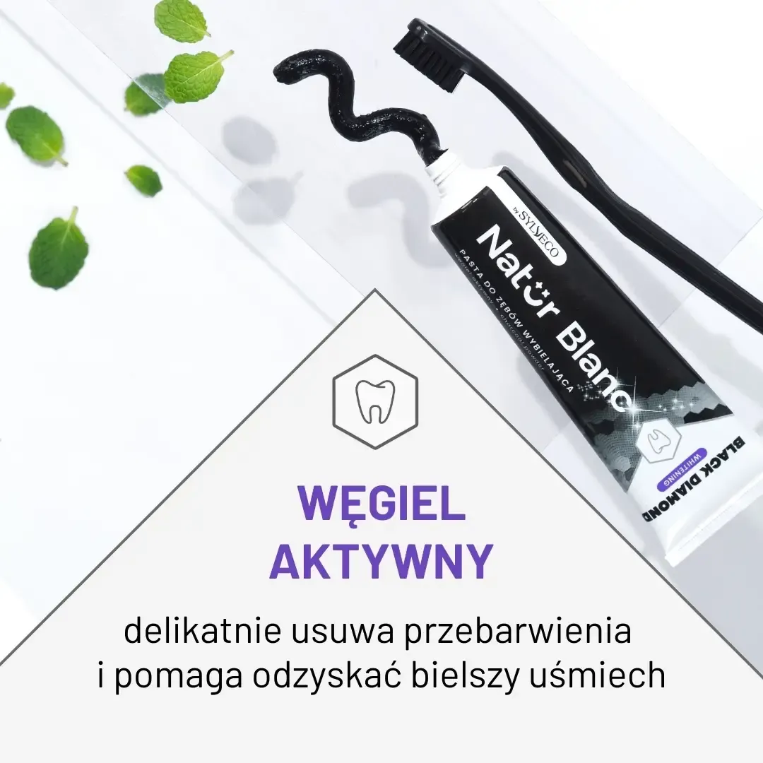 Sylveco Natur Blanc Black Diamond tandpasta aktivt kul