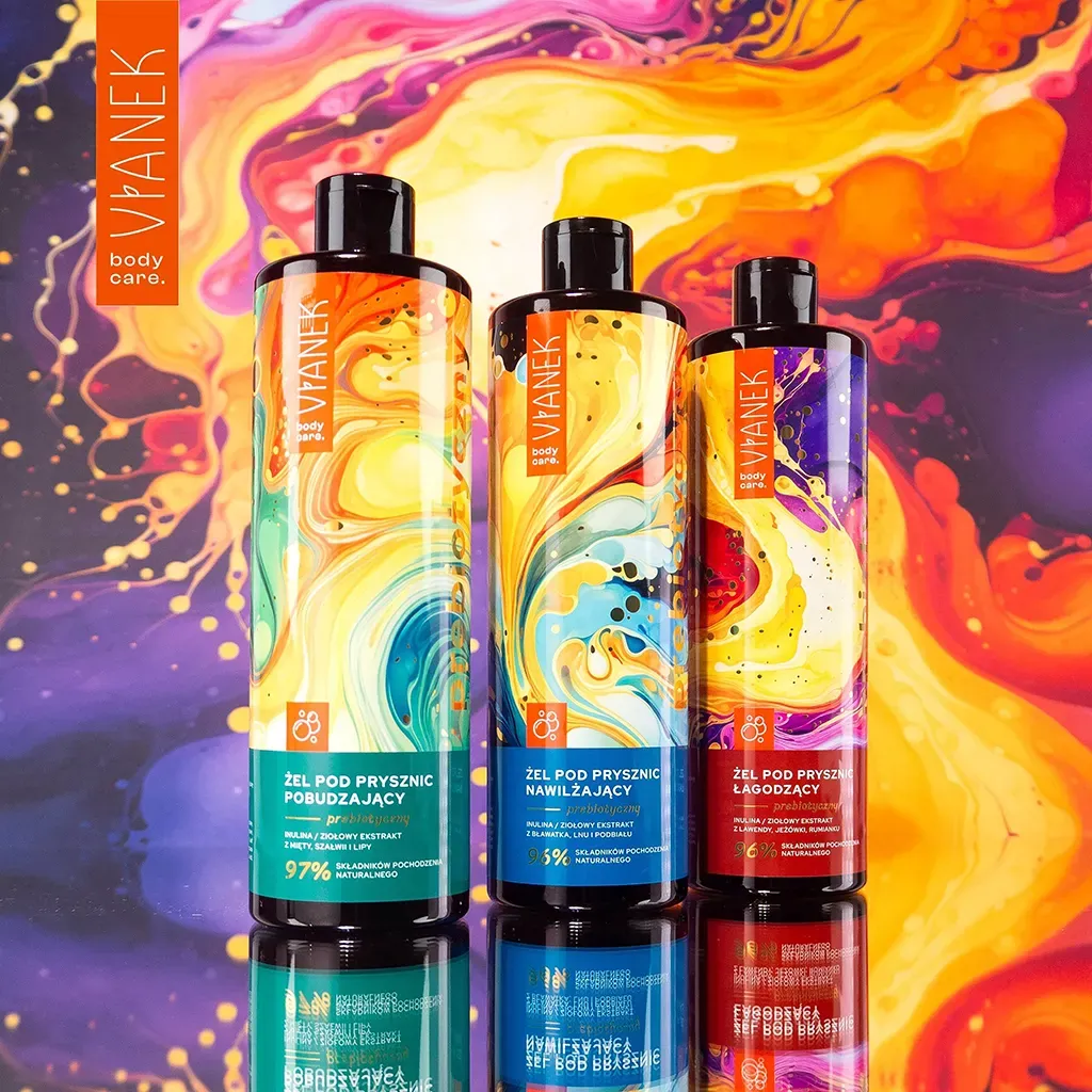 Vianek Prebiotisk shower gel stimulerende mynte inulin