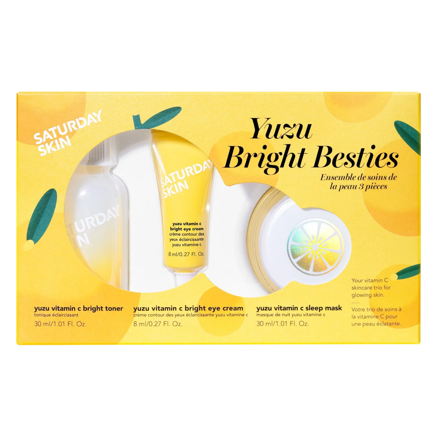 Saturday Skin Yuzu Bright Besties 3-trins sæt mini