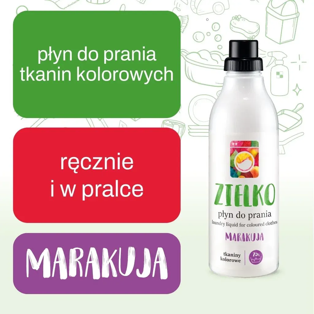 Zielko vaskemiddel kulørt vask 1 l maracuja