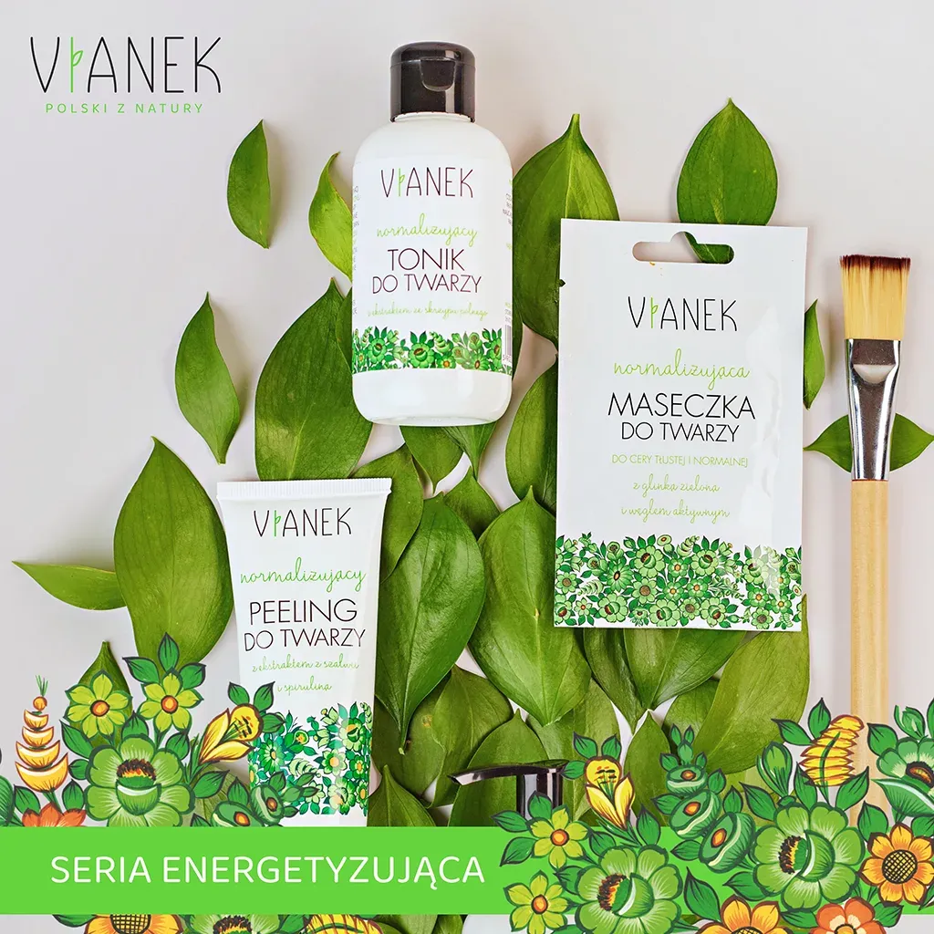 Vianek Normalizujaca ansigtsmaske grøn ler aktiv kul