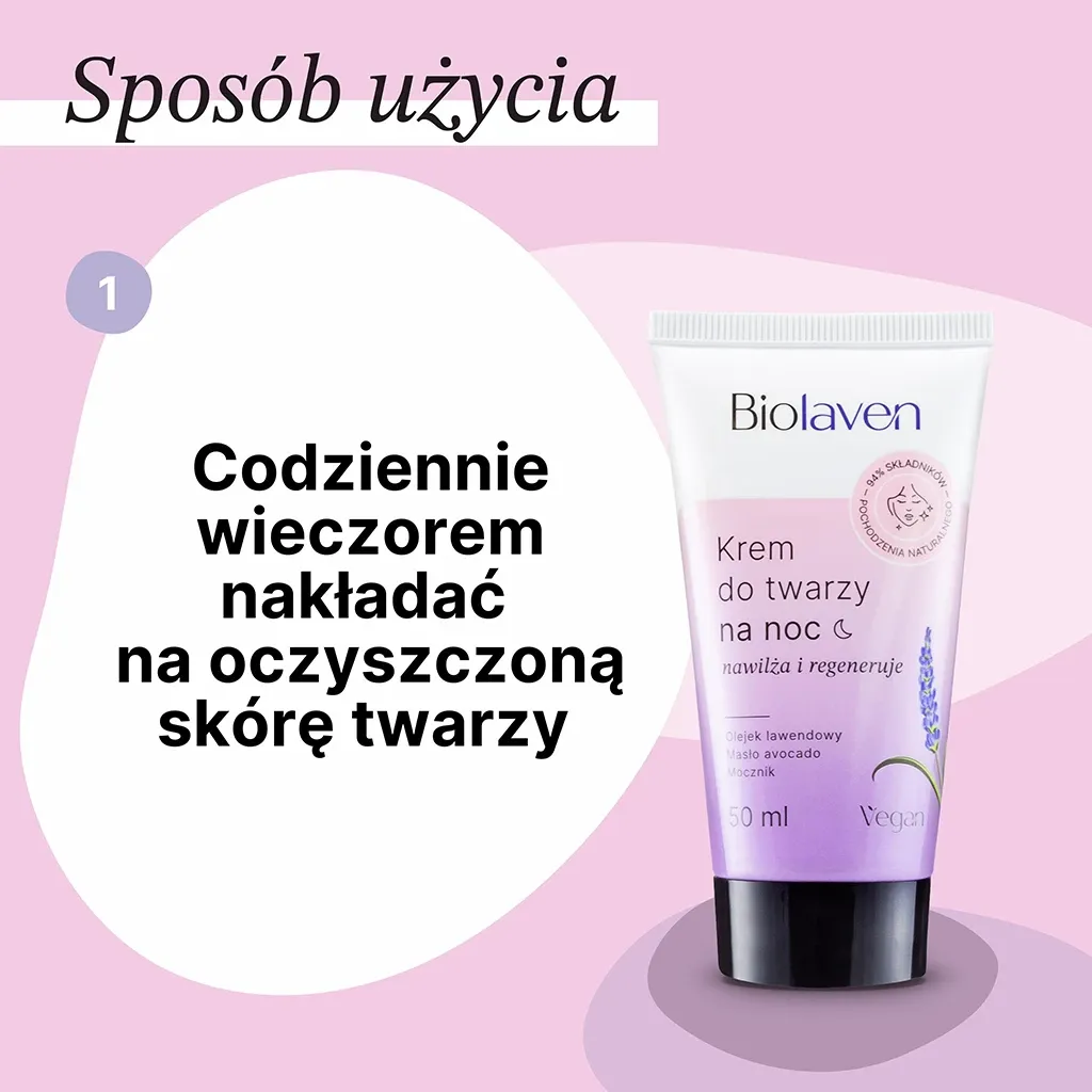 Sylveco Biolaven natcreme krævende hud lavendel