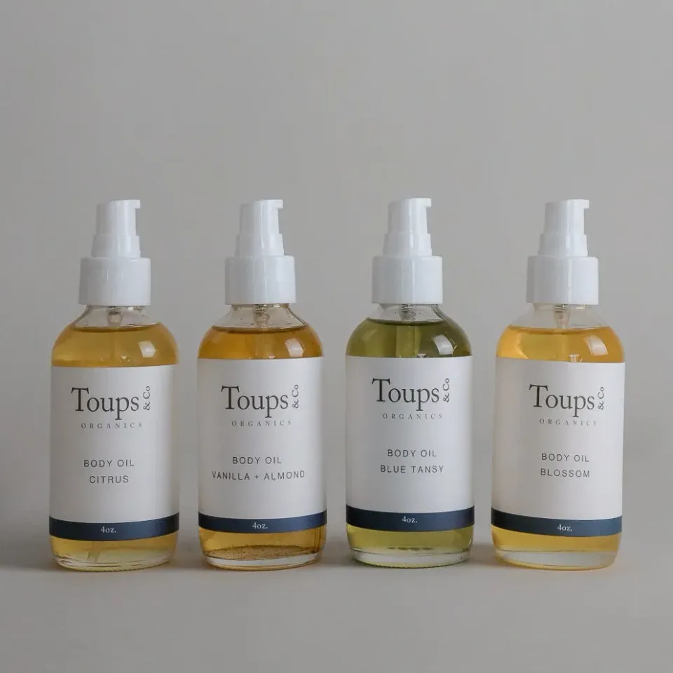 Toups and Co Organic Body Oil kropsolie citrus let fugt