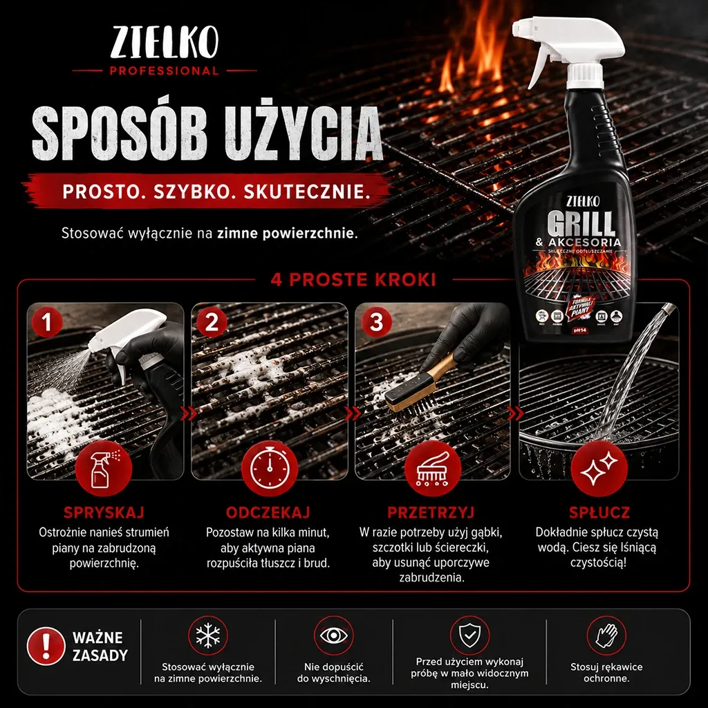 Zielko Grill rengøringsspray affedtning grillrist