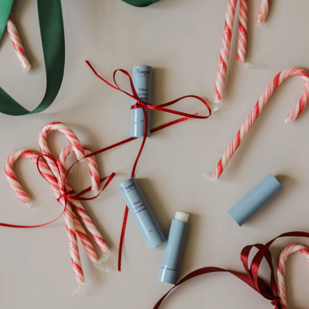 Toups Tallow Lip Love Candy Cane læbepomade pebermynte