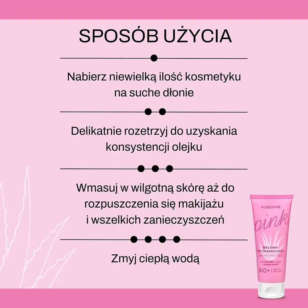 Sylveco Aloesove Pink rensebalm med jojoba og kokosduft