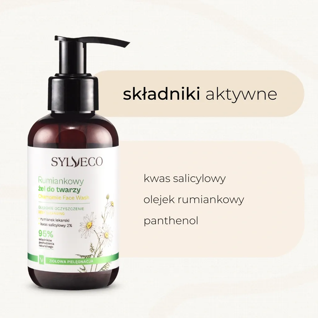 Sylveco kamille ansigtsgel 150 ml uren hud