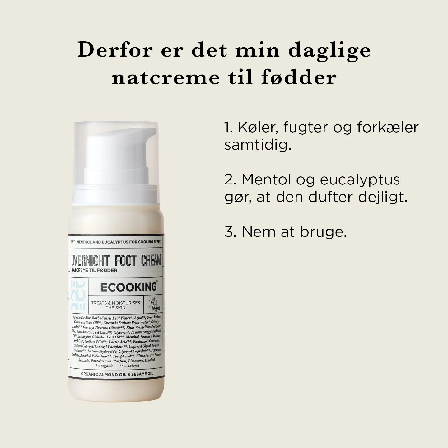 Ecooking Overnight Foot Cream natcreme 100 ml – 15% urea
