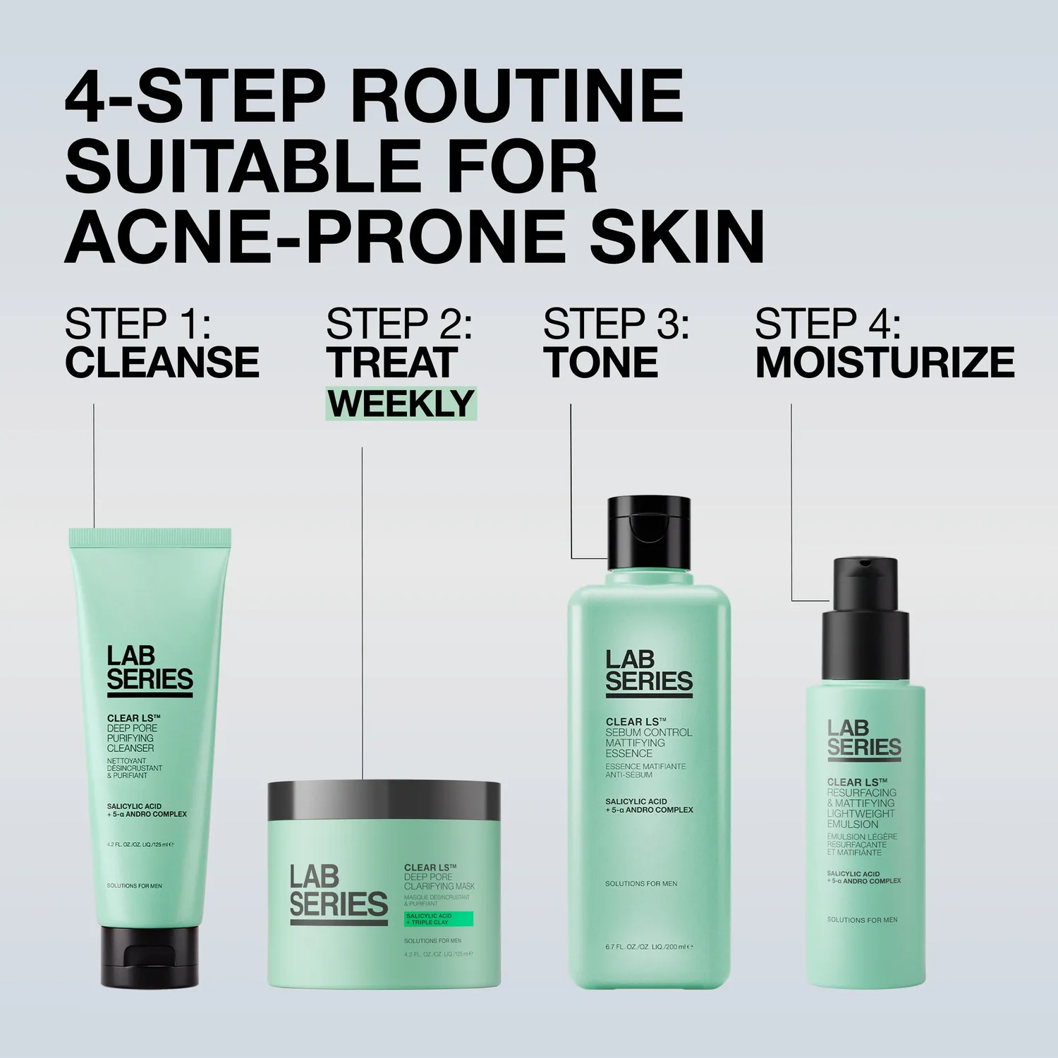 Lab Series Clear LS Oil Control toner 200 ml matterende