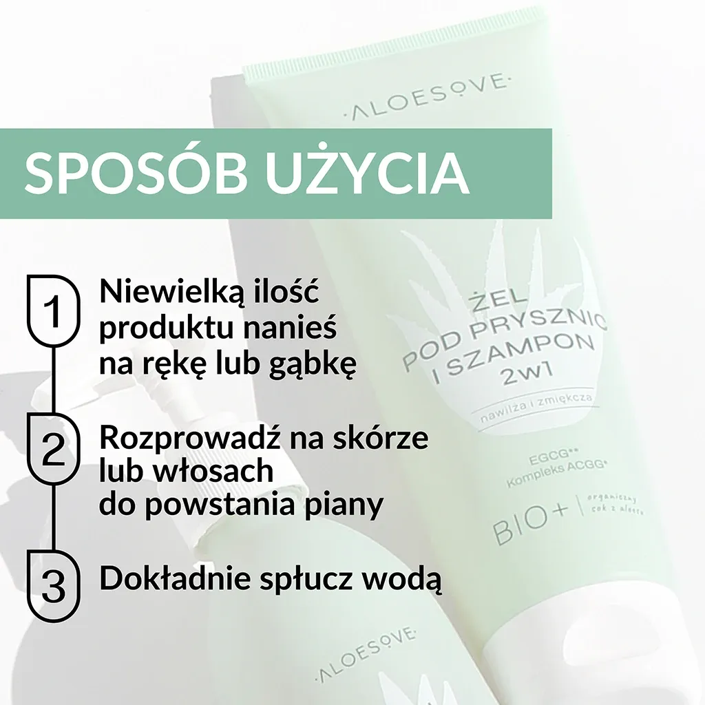 Sylveco Aloesove 2i1 shower gel shampoo aloe