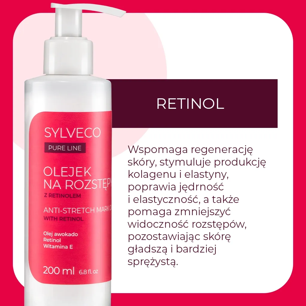 Sylveco Pure Line Kropsolie til strækmærker retinol