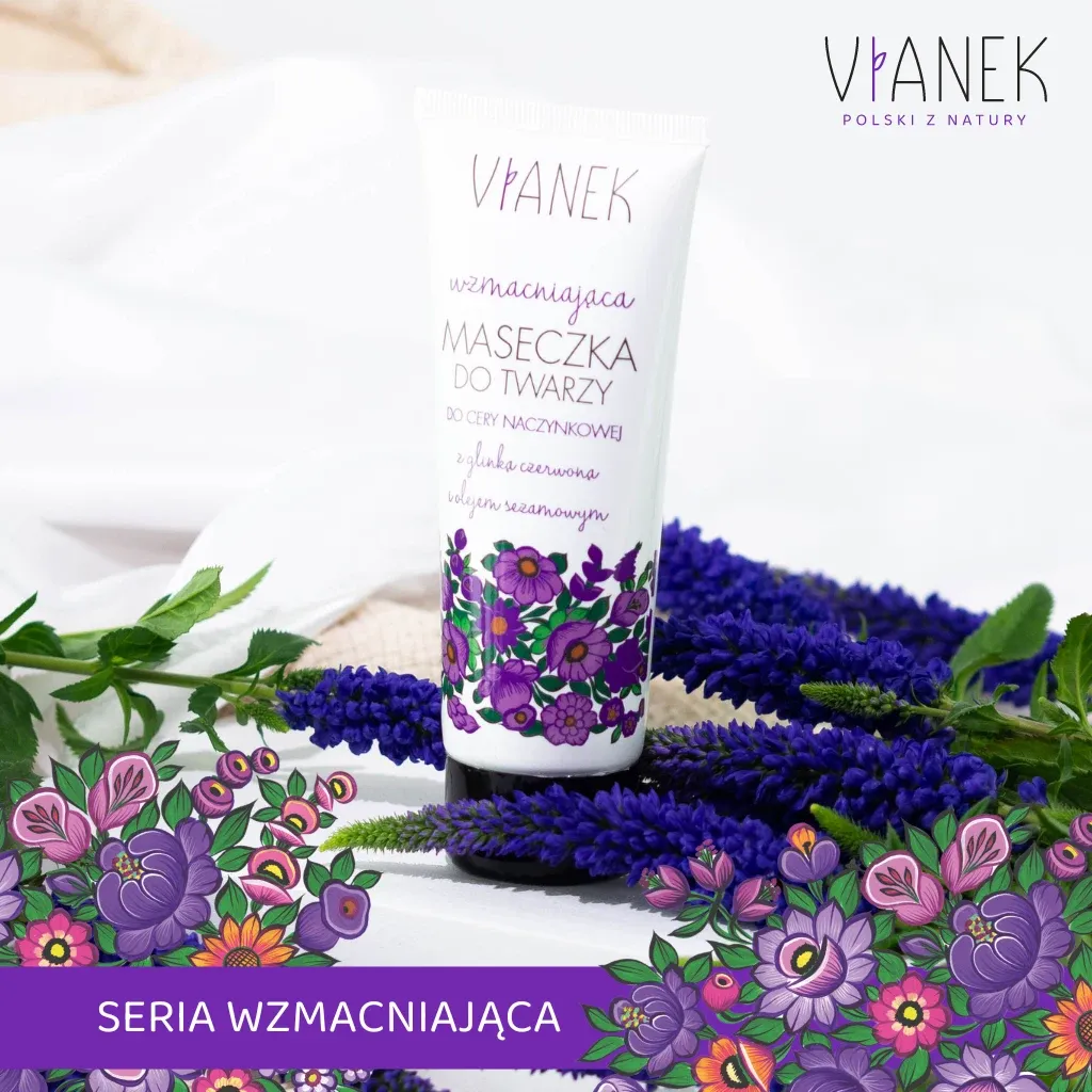 Vianek styrkende ansigtsmaske 75 ml rød ler
