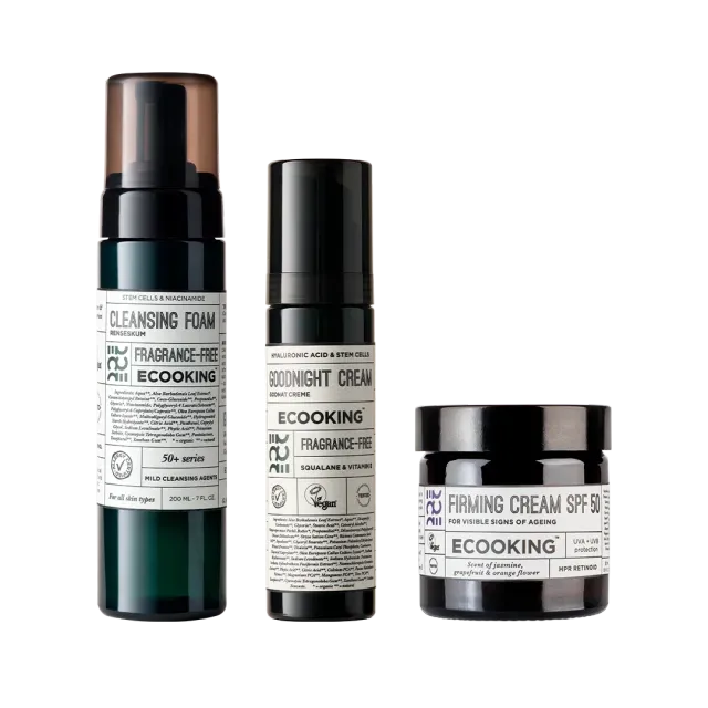 Ecooking Firming Trio sæt moden hud fasthed rens + SPF50
