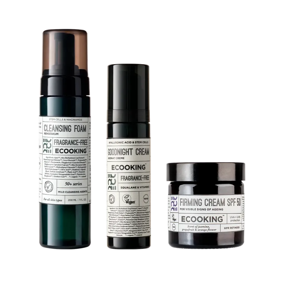 Ecooking Firming Trio sæt moden hud fasthed rens + SPF50