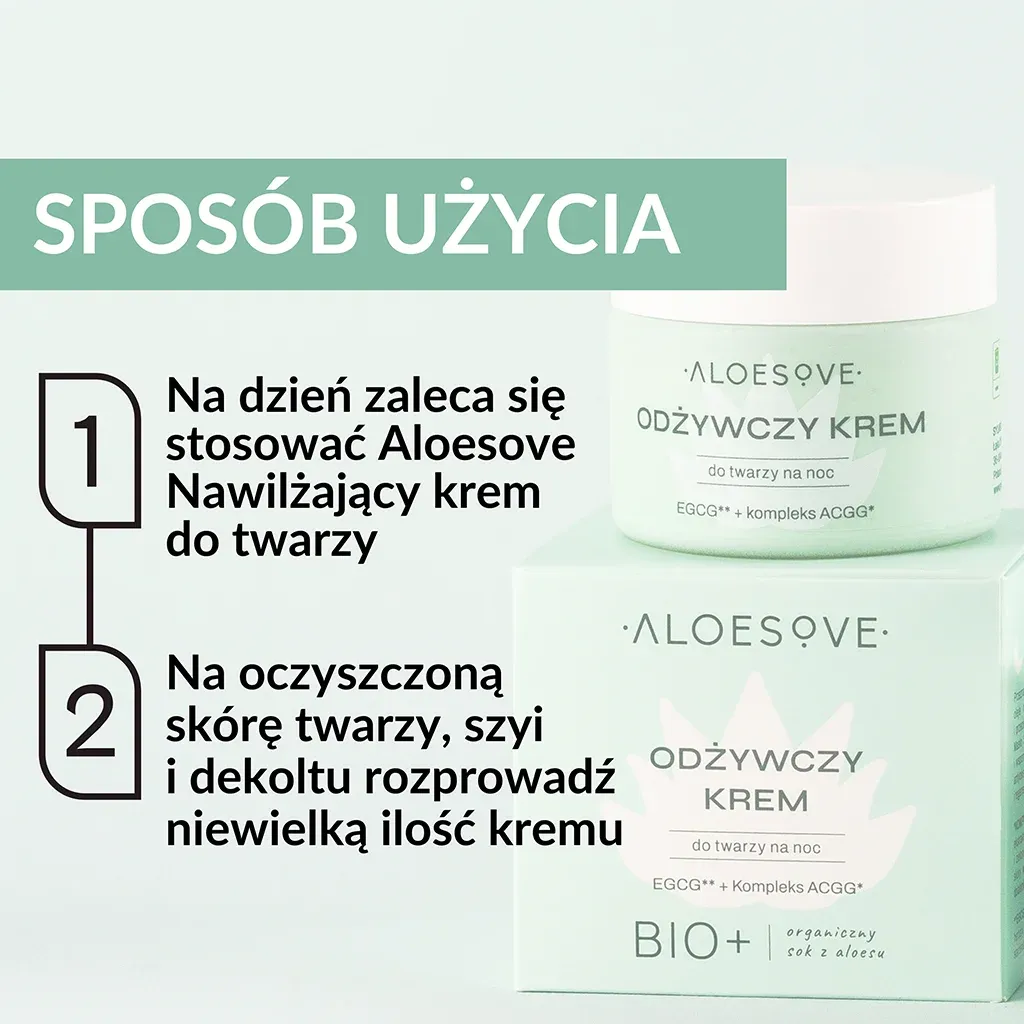 Aloesove natcreme ansigtscreme Q10 shea