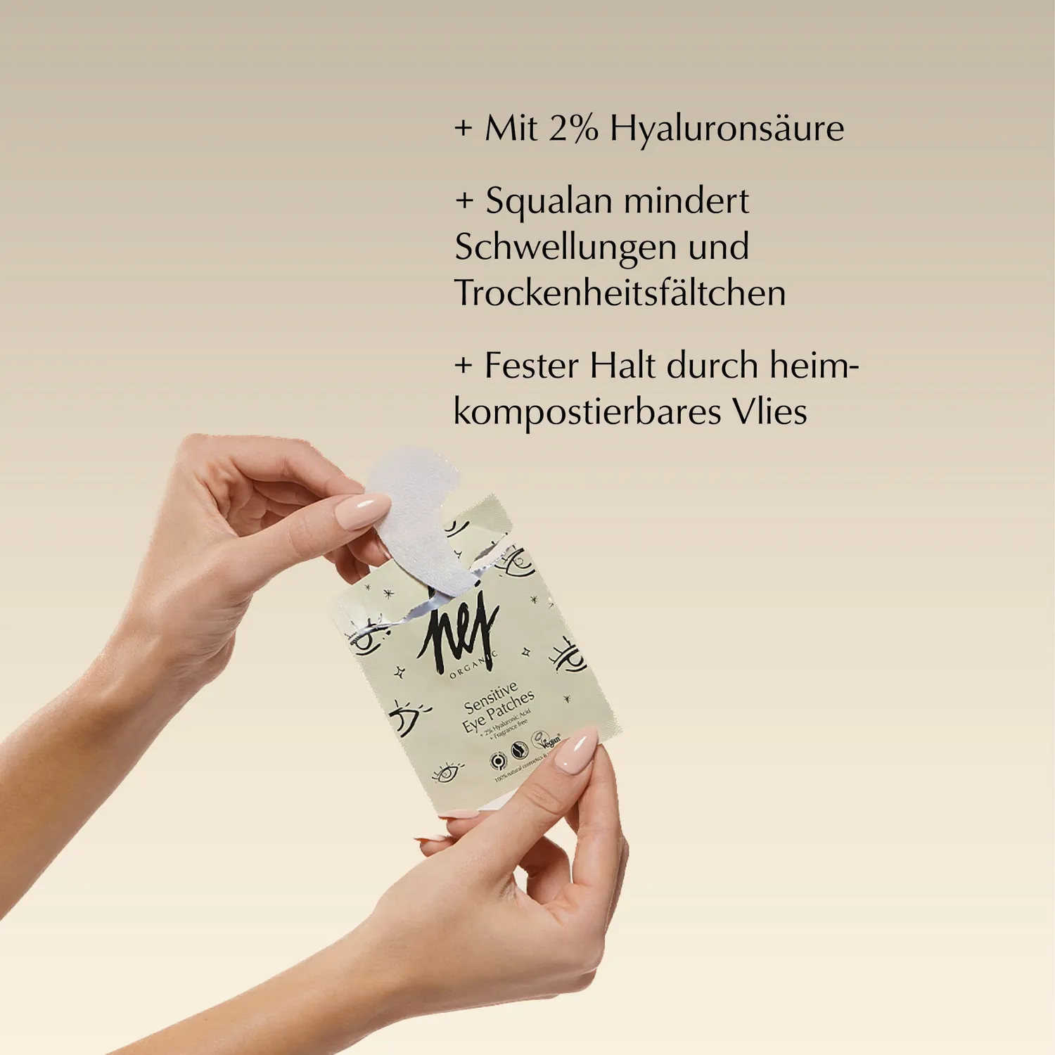 Hej Organic Eye-mergency Øjenpads Hyaluron 4 par