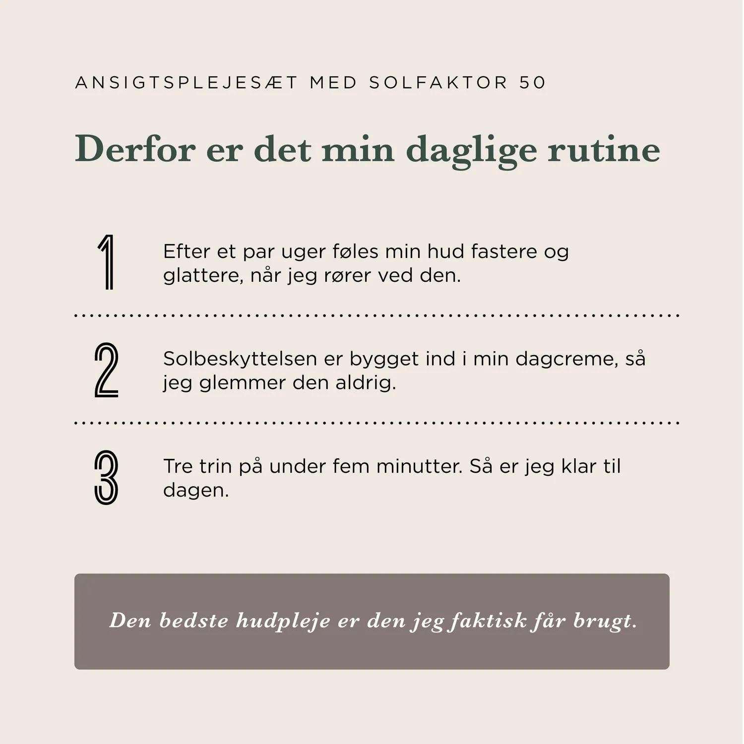 Ecooking Firming Cream SPF 50 sæt med serum og rens