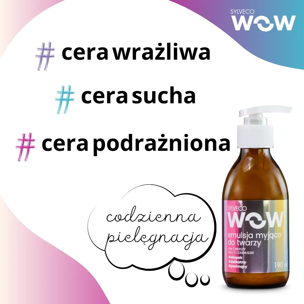 Sylveco WOW renseemulsion 190 ml til sart og tør hud
