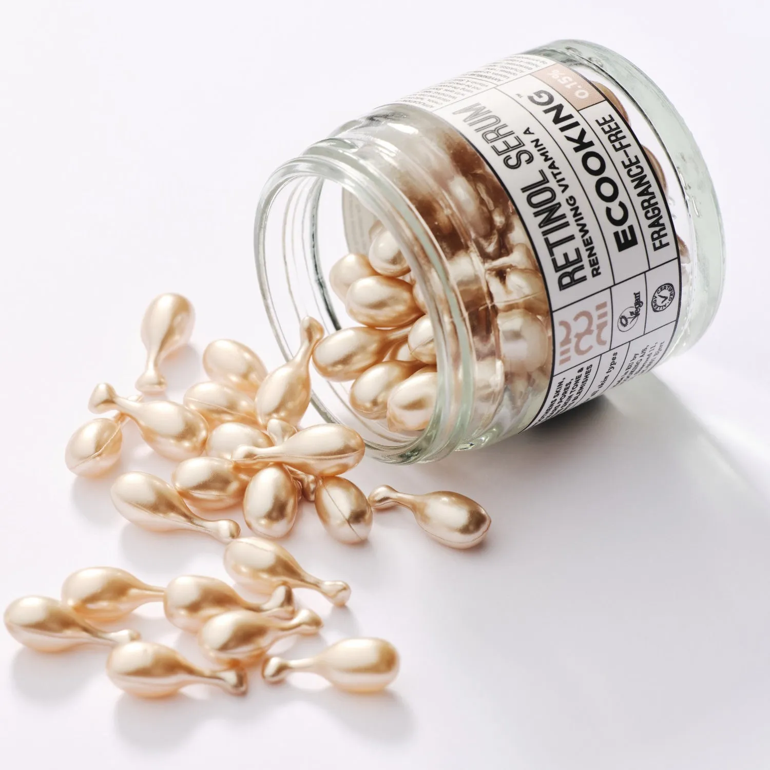 Ecooking Retinol Serum kapsler 0,15% parfumefri glattere hud