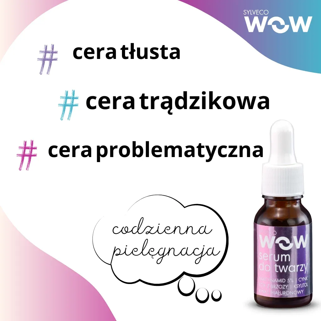 Sylveco Wow ansigtsserum niacinamid 15 ml fedtet hud