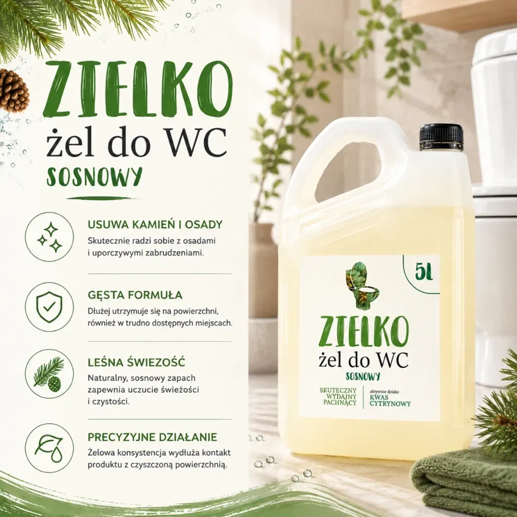 Zielko fyr toiletgel 5L mod kalk