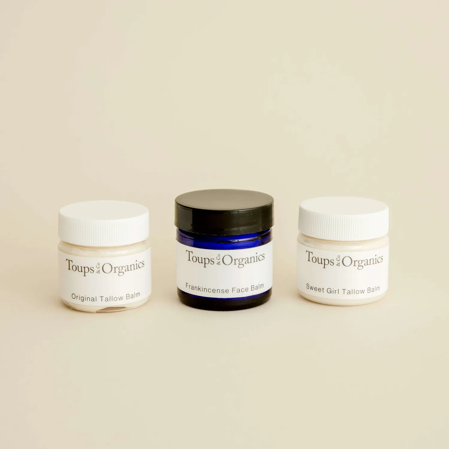Toups and Co. Organics Travel Tallow Set hudbalm mini 3 dufte