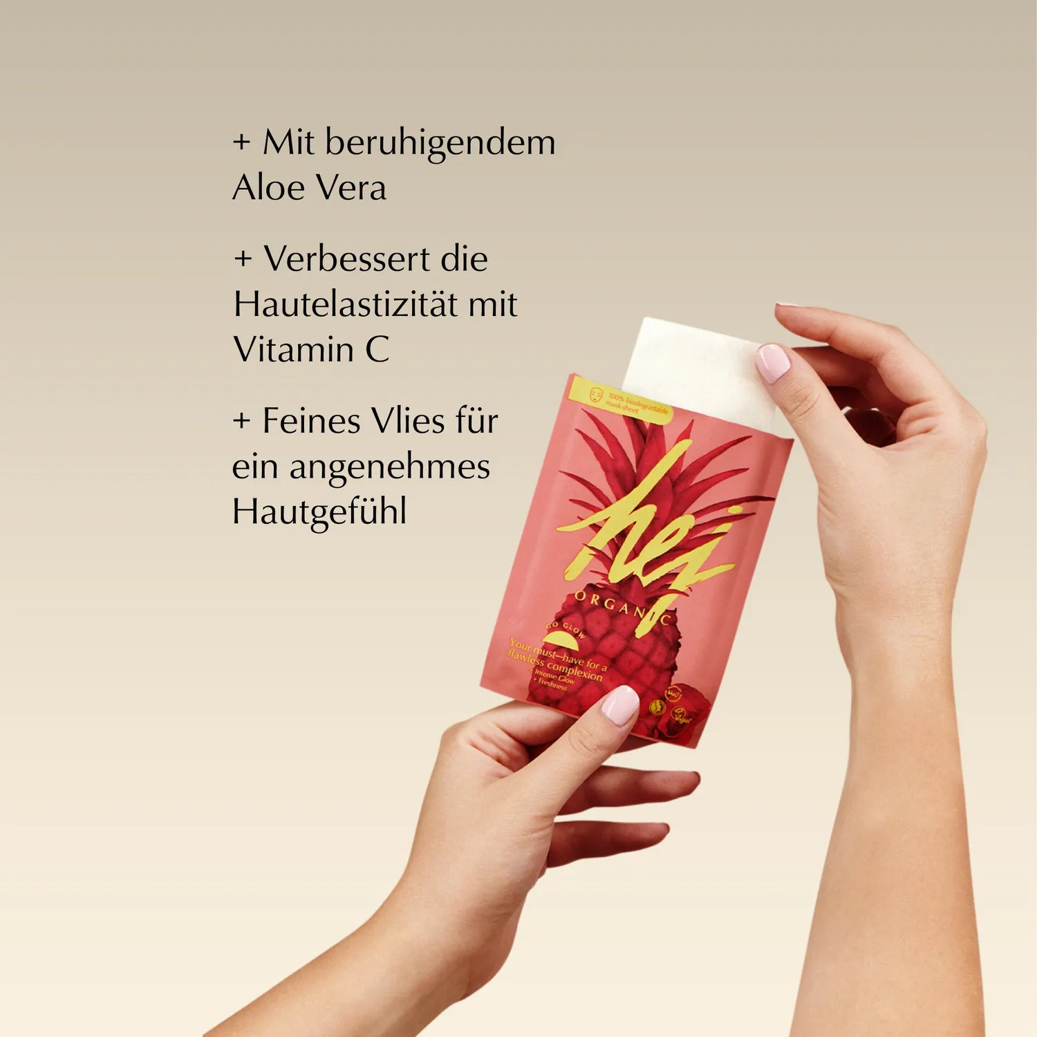 Hej Organic The Perfect Teint glow maske 1 stk ananas