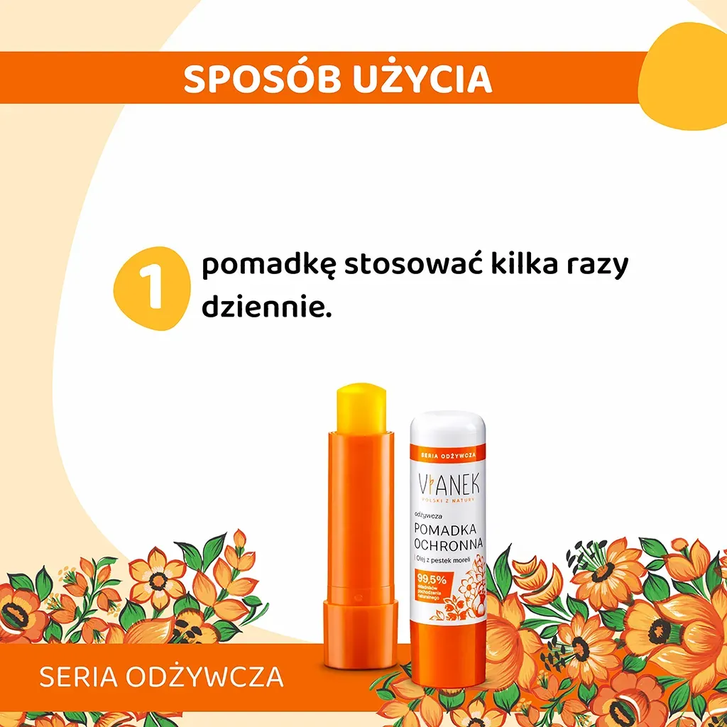 Sylveco Vianek Nærende læbepomade mango fersken 4,6 g