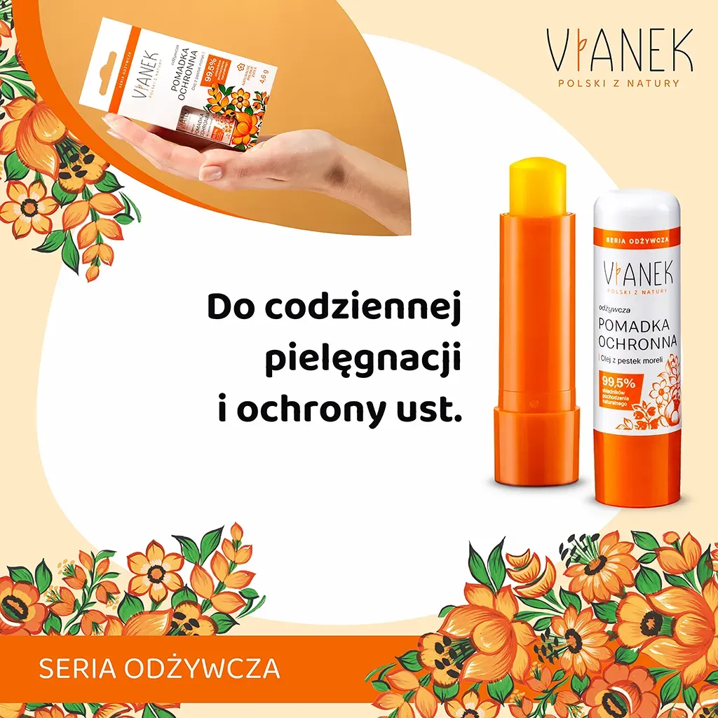 Sylveco Vianek Nærende læbepomade mango fersken 4,6 g