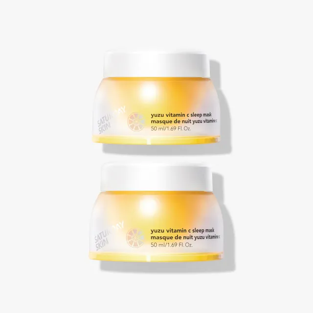 Saturday Skin Yuzu Overnight Glow natmaske Value Duo med C-vitamin
