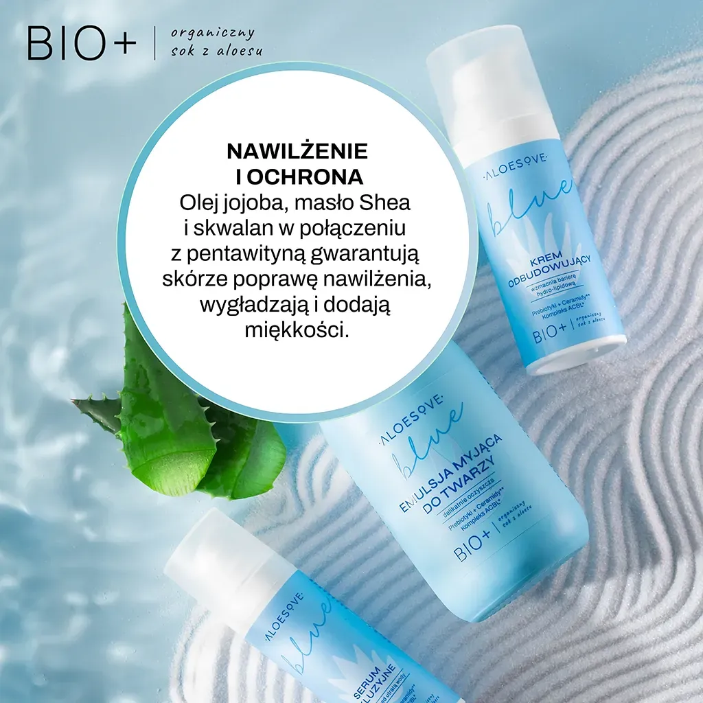 Aloesove Blue ansigtscreme genopbyggende tør hud