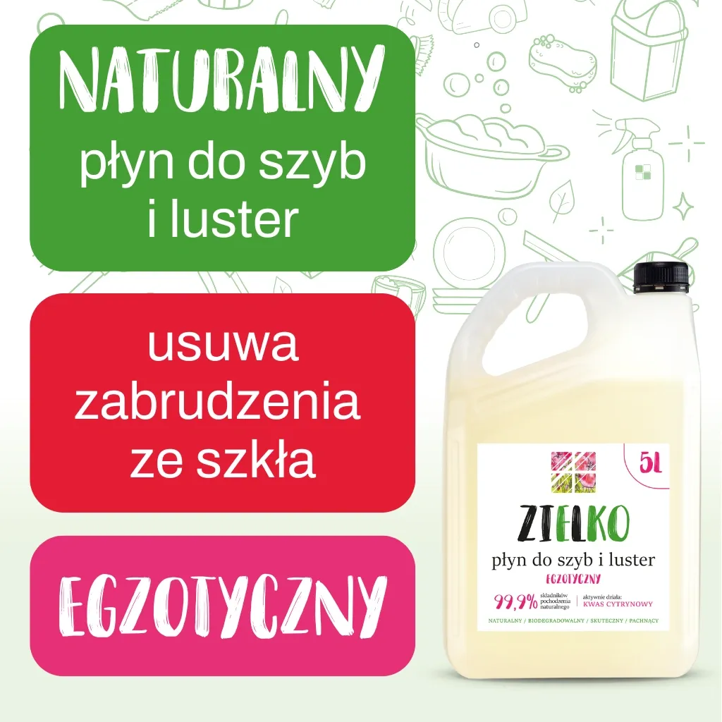 Zielko glasrens 5 L til vinduer og spejle