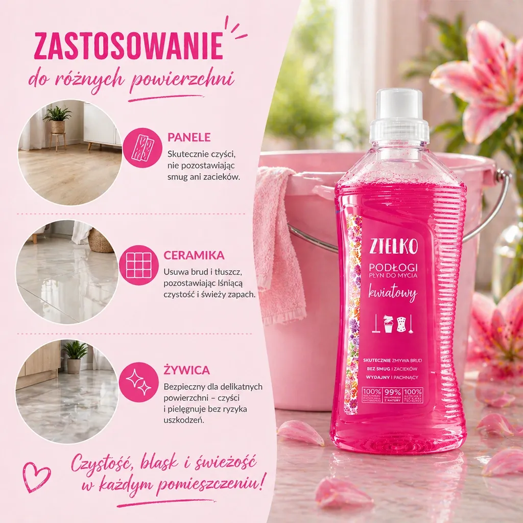 Sylveco Zielko gulvvask blomst stribefri