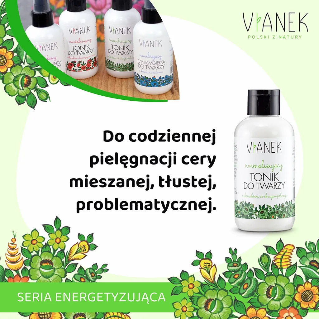 Vianek Normaliserende ansigtstoner fedtet hud 150 ml