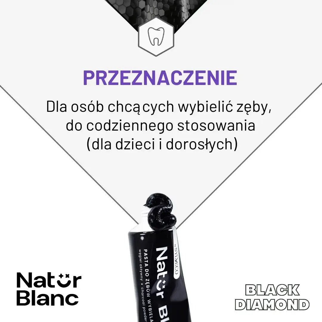 Sylveco Natur Blanc Black Diamond tandpasta aktivt kul