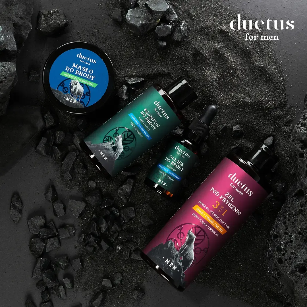 Duetus For Men skægshampoo fugtgivende appelsinolie
