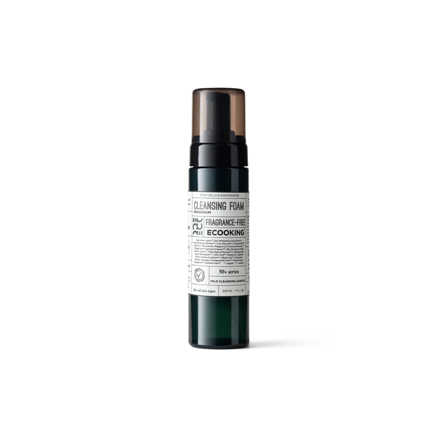 Ecooking 50+ Renseskum mousse 50 ml parfumefri moden hud