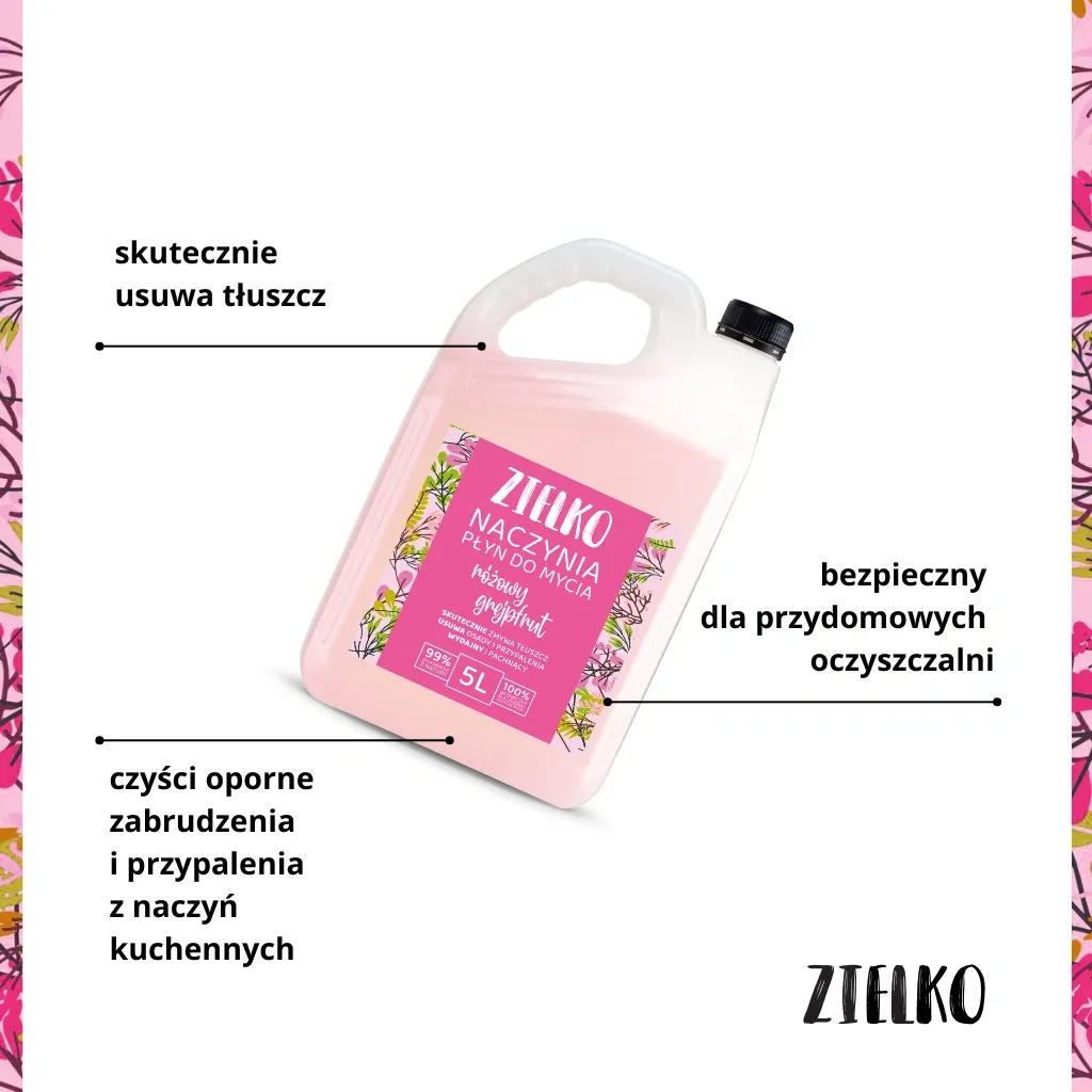 Zielko opvaskemiddel pink grapefrugt 5 L
