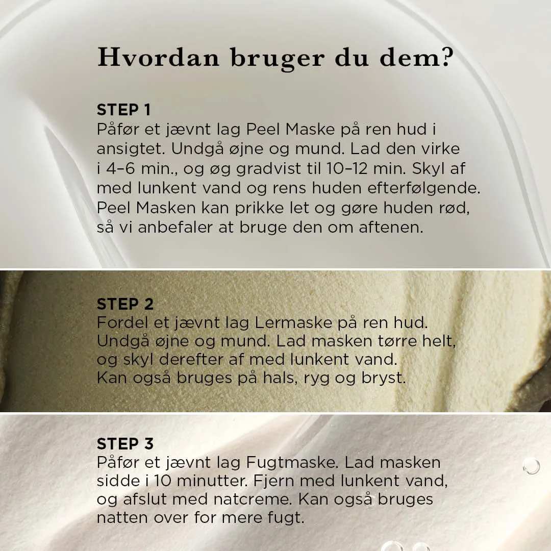 Ecooking Effektiv Maskerutine sæt 3 masker glød